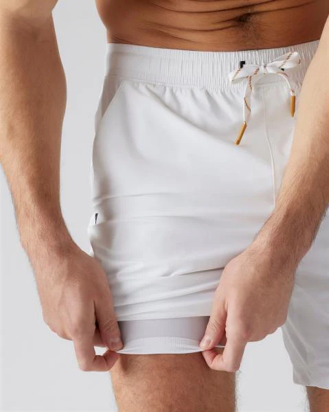 RHONE 7" PURSUIT SHORT LINED, BRIGHT WHITE - Image 3